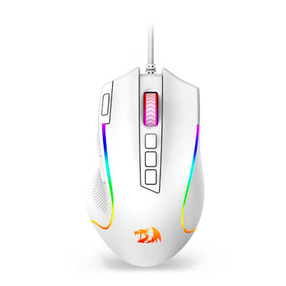 Redragon M612 Predator RGB Gaming Mouse 8000 DPI Wired Optical with 11 Programmable Buttons, White
