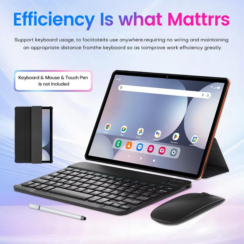 W&O 2026 New X9 Ultra 10.1-Inch Screen Android Tablet | 12GB+256GB Storage | 8000Mah Battery | 5G + Dual Wifi | 5+16MP HD Cameras | for Study/Work/Entertainment