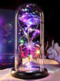 Valentines Day Birthday Gifts for Her Women Blue Rose Eternal Flower Light up Rose in Glass Dome with Butterfly, Valentine'S Flowers Gifts for Her Wife Mom Girlfriend Delivery Prime Anniversary