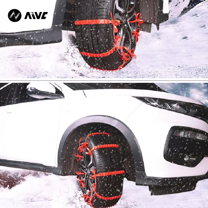 AIVC Anti-Skid Snow Chains for Car Motorcycles Winter and Bad Terrain Wheels Anti-Slip Emergency Universal Lockout Artifact