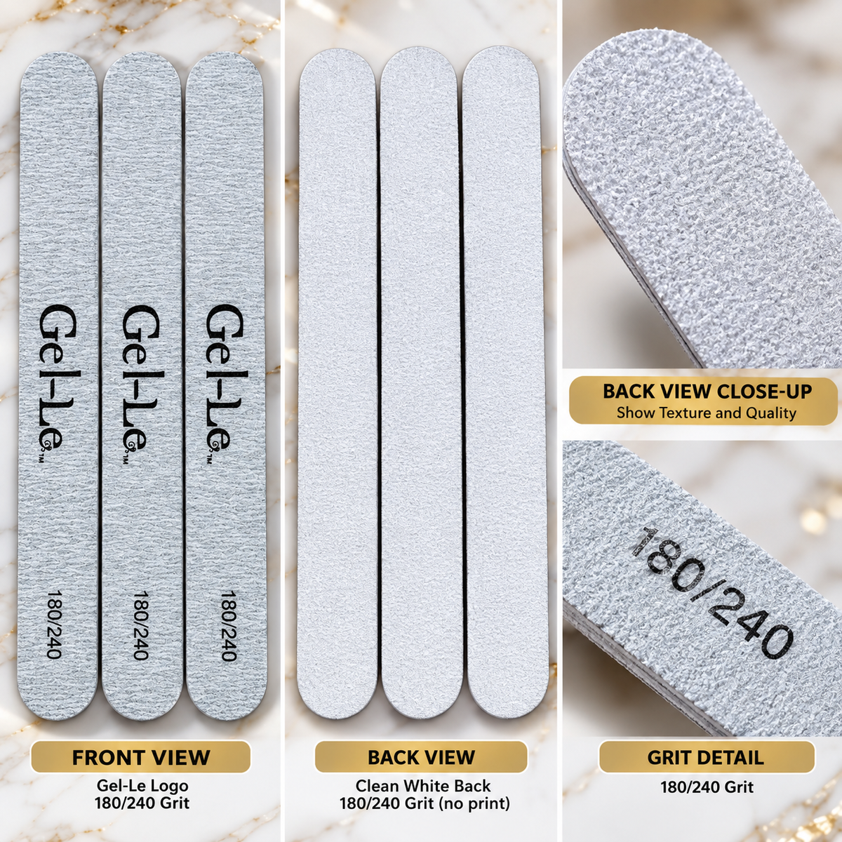 Gel-Le - Zebra Nail Files 180/240