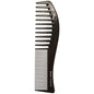 Curved Fine and Wide Tooth 8.5 Inch Hard Rubber Comb  -C661HR