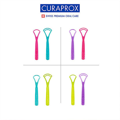 Curaprox Tongue Cleaner Set for Fresh Breath 2 Pack