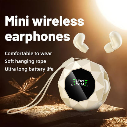 MSHUKCOE Mini Wireless Sleep Earbuds for Side Sleepers, Bluetooth 6.0 In-Ear Headphones with Noise Reduction,Ultra Small Hidden Earphones, Comfortable Fit for Long Wear & Deep Sleep&Work