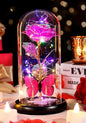 Valentines Day Birthday Gifts for Her Women Blue Rose Eternal Flower Light up Rose in Glass Dome with Butterfly, Valentine'S Flowers Gifts for Her Wife Mom Girlfriend Delivery Prime Anniversary