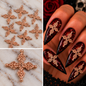 Queen - Nail Charms 10pc - #379 Rose Gold Plus Crosses