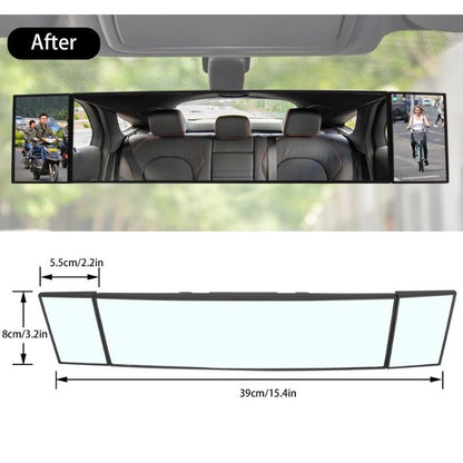 Joytutus Universal 11.81 Inch Panoramic Convex Real View Mirror for Car SUV Trucks Reversible Passengers High-Quality Glass Anti-Fall Design Easy Install Rearview Mirror