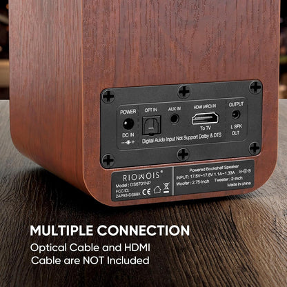 Powered Bluetooth Bookshelf Speakers, 40W Record Player Speakers with 2.75 Inch