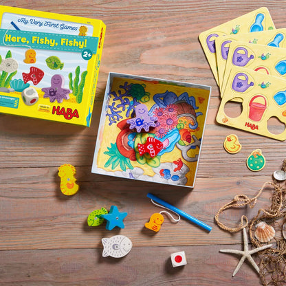 HABA My Very First Games - Here Fishy Fishy! Magnetic Fishing Game Ages 2+ Made in Germany Toddler Games, Learning Toys, Preschool Toys