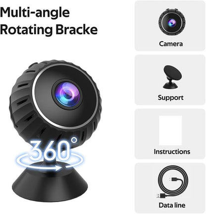 Mini Wifi Magnetic Security Camera, 960P HD Video Recording Camera, Night Vision Wireless Security Cameras, Office & Car Monitoring, Wifi Indoor Camera, Wireless Surveillance Camera