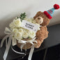 Valentine’S Day Teddy Bear with Eternal Rose Bouquet, Preserved Flower Plush Bear, Romantic Birthday Gift for Her Gift Sets