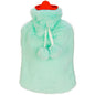 2L Hot Water Bottle w/ Plush Cover Classic Natural Rubber Hot Water Bag Feet Warmer For Pain Relief Hot Compress Heat Therapy Warm Neck Shoulders
