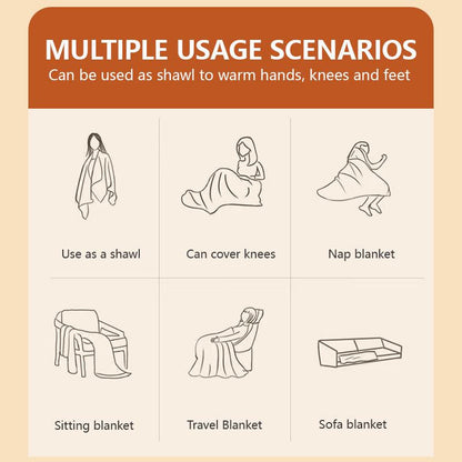 USB Heated Blanket (Without Power Bank), Portable Heated Shawl, 3 Heat Settings Shawl, Softnees Heating Blanket for Car Office Home Travel (150 * 50Cm) Personalized Miss Rachel Throw