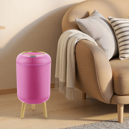 Small Automatic Sensor Garbage Can, Touchless, Waterproof, Pink, for Kitchen or Bathroom