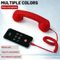 Novelty Retro Handset for Phones – Fun Gift for Parents, Teens & Offices, Easy Plug-In Type-C, Clear Calls, Tangle-Free 3Ft Cable