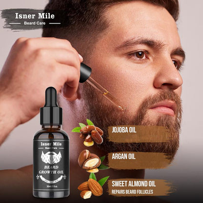 Valentine'S Day Gift Beard Grooming Kit, Men'S Gift Kit with Beard Oil for Beard, Beard & Mustache Facial Hair Care, Conditioner Balm, Handmade Comb, Storage Bag, Gifts for Men Him Dad Father Husband Boyfriend, Cozyvibes