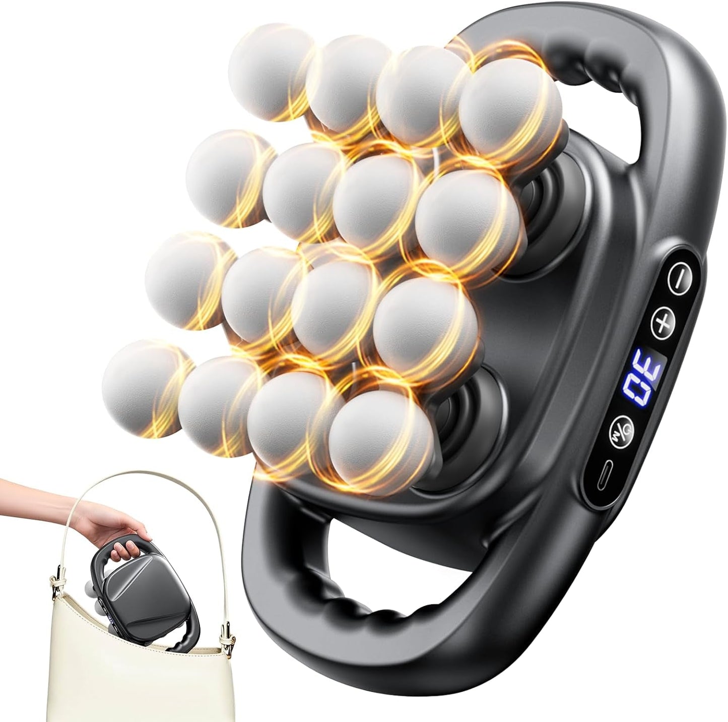 Upgraded 16-Head Massage Gun, Deep Tissue Percussion Massager, Muscle Massage Gun for Back, Shoulders, Legs, Body Muscle Pain Relief, Gifts for Men and Women