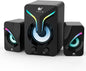 OR O R O W OROW Computer Speakers,Mini PC Speakers with Subwoofer,2.1 Desktop Speaker with RGB Lights,Usb Powered, Stereo Sound,Gaming Speakerwith 3.5Mm Aux Cable for Monitor/Laptop/Tablet(S212)
