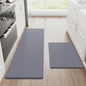 Kitchen Mats, 2PCS Kitchen Rugs, Cushioned anti Fatigue Kitchen Mats for Floor, Non-Slip Standing Desk Mat, Waterproof Kitchen Rug Set for Kitchen,20" X 32"+20" X 94.5"-Full 1Inch Thick,Black