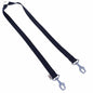 Doggie Woven Dual Dog Leash Coupler for Two Dogs Black 2.5x70cm