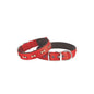 Doggie Woven Metal Bone Ornament Dog Collar Red Large