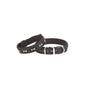 Doggie Woven Dog Collar with Metal Bone Ornaments Black 50cm