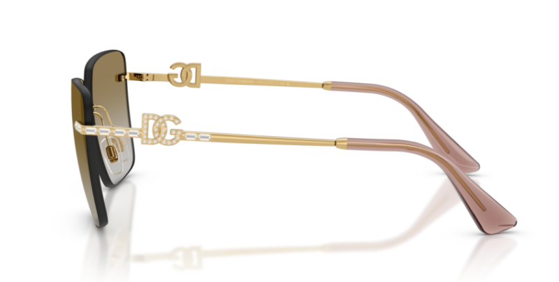 Dolce Gabbana 0DG2332B Women's Sunglasses with Gold Frames 59mm