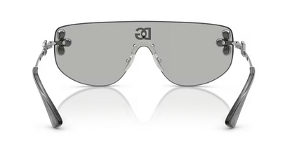 Dolce Gabbana 0DG2333B Shield Sunglasses with Crystal Detail 38mm