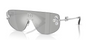 Dolce Gabbana 0DG2333B Shield Sunglasses with Crystal Detail 38mm