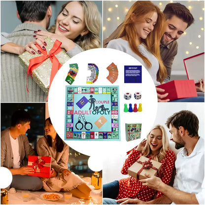 ！！Adultopoly Board Game Couple Adult Opoly Board Game Relationship Card Game Portable Couple Game Valentines Gifts for Him Her..