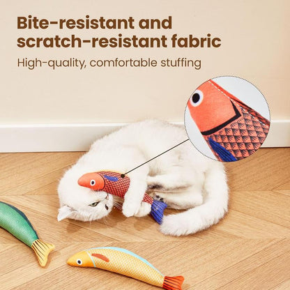 Ultimate Pet Bed & Play Mat: Cozy Comfort with Fun Toy Fish for Cats & Dogs