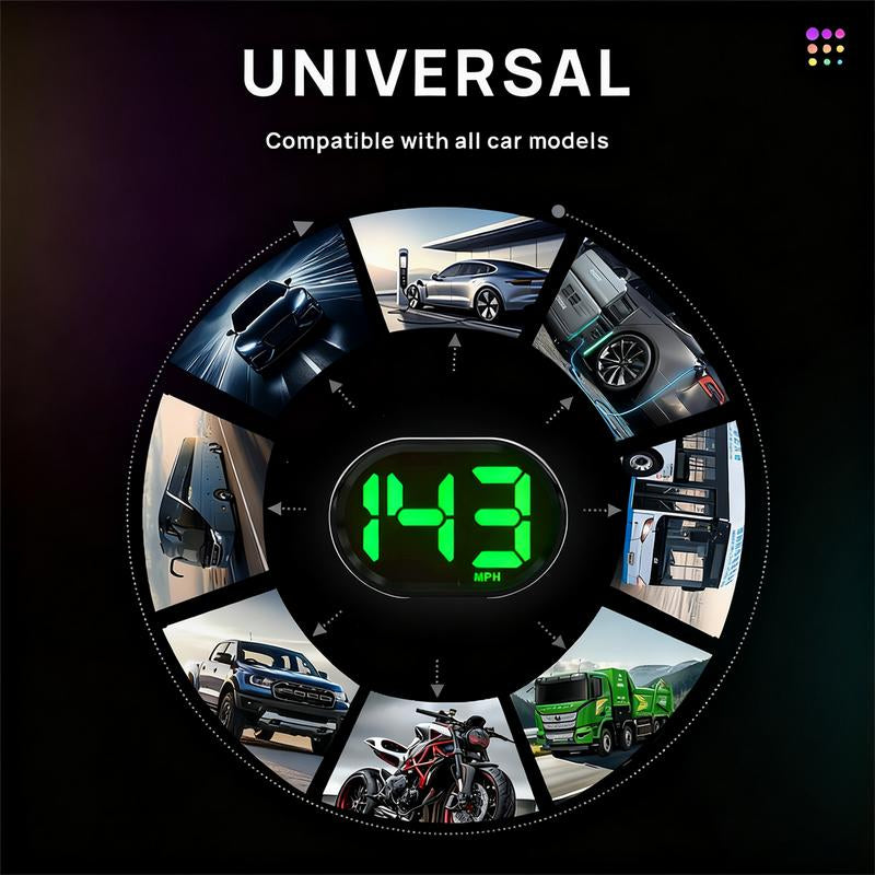 GPS Speedometer for Car Mph,Digital Speedometer for Car,Three Display Modes,Speeding Alert, Automatic Brightness Adjustment,Large Font Display,Usb Connect Plug and Play Tire Pressure Sensor Gauge Pods Digital Speedometer