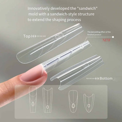 Gel-Le - Nail Mold - Sandwich Nail Form