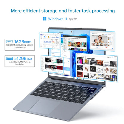 Laptop 17.3 FHD Gaming Laptop,Amd Ryzen 3 4300U, 16GB RAM, 512GB SSD, Windows 11 Pro, Graphite, Wifi 6, Backlit KB, Gray