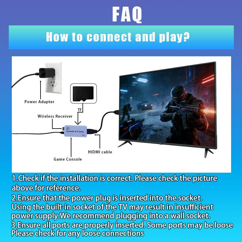 Valentine'S Day Gift 2026 New Upgraded Retro Game Stick - 40,000+ Games 26 Emulators 4K HDMI | Plug & Play Wireless Controller for Tv/Monitor
