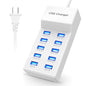 10 Ports USB Charging Station Hub 50W USB Wall Charger Fast Charging Power Adapter for Phone Tablet
