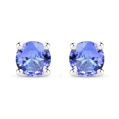 0.46 ct. Genuine Tanzanite .925 Sterling Silver Earrings for women