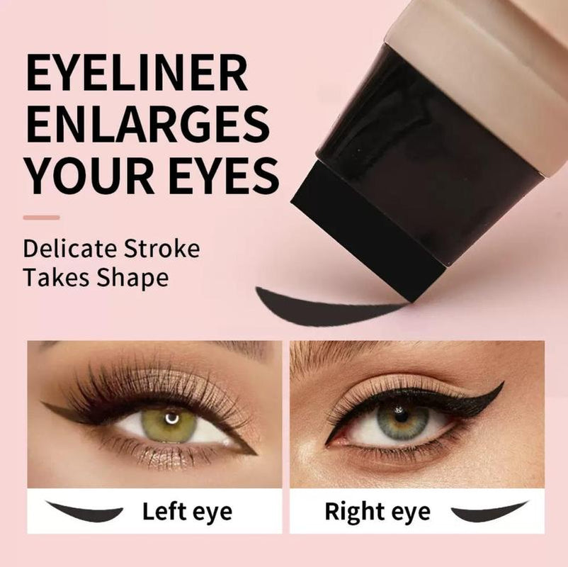 Eye Liner Stamp - 2Ml Double-Tip Smudgeproof Makeup Pen, Lightweight Tool for Women, Perfect for Traveling, Outdoor, Business Trip, Home, School, Easy Precision Application Waterproof Eyeliner