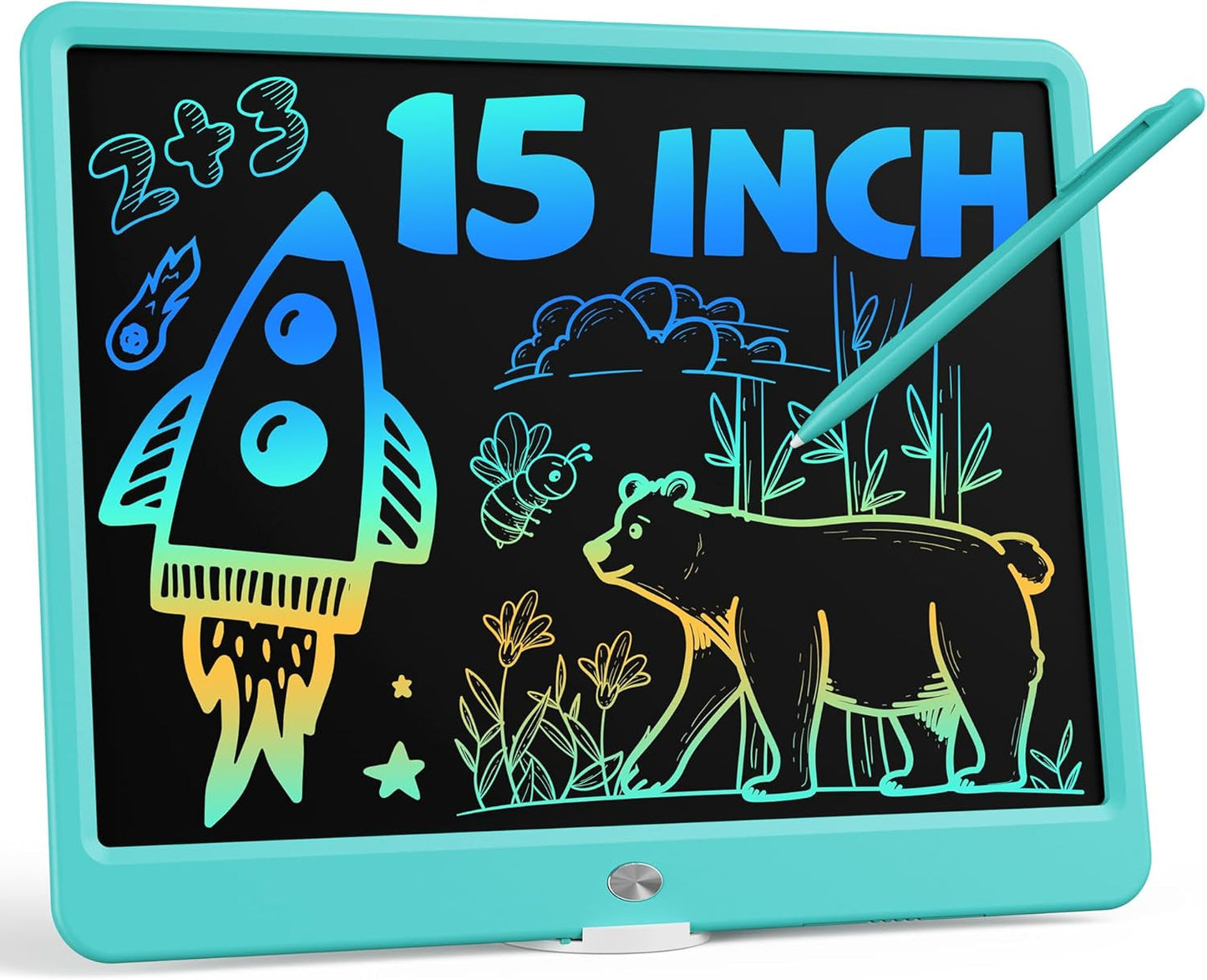 Bravokids 10 Inch LCD Writing Tablet for 3-8 Year Olds - Electronic Drawing Pad and Doodle Board as Educational Birthday Gifts for Girls and Boys (Pink)