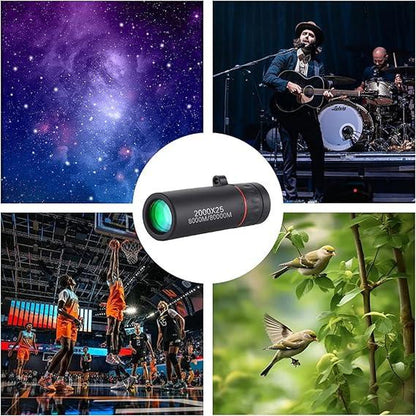 【2026】2000X25 High Definition Telescopes, Outdoor Mini Portable Zoom Telescopes, Travel Hiking Camping Bird Watching Telescopes