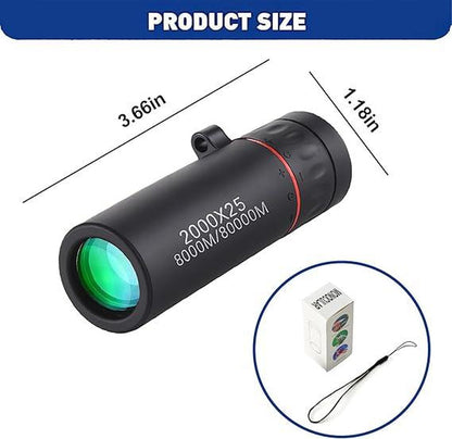【2026】2000X25 High Definition Telescopes, Outdoor Mini Portable Zoom Telescopes, Travel Hiking Camping Bird Watching Telescopes