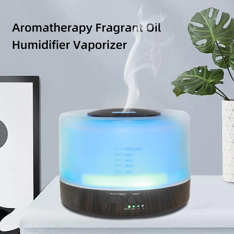 16.91Oz Essential Oil Diffuser, Aromatherapy, Humidifier, Soothing LED Lights, 6 Oils Included