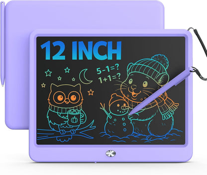 Bravokids 10 Inch LCD Writing Tablet for 3-8 Year Olds - Electronic Drawing Pad and Doodle Board as Educational Birthday Gifts for Girls and Boys (Pink)