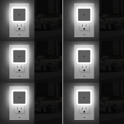 Night Light, Night Lights Plug into Wall 6-Pack, Plug in Night Light, Dusk to Dawn Nightlight Led Night Lights for Bedroom, Bathroom,Hallway Warm White Home Lighting