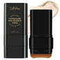 Foundation Stick, Dual-Ended with Brush, 2-In-1 Longwear & Waterproof, Natural Full Makeup Concealer Coverage for Dark Circles & Blemishes with Hydrating Olive & Camellia, 2.09 Oz (04#)