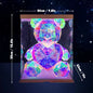 30Cm Phantom PVC Multi Faceted Rose Teddy Bear Valentine'S Day Xmas Gift Sequin LED Teddy Bear with Box Wedding Anniversary Gift