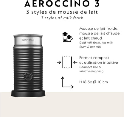 Vertuo Next Coffee and Espresso Maker by Breville, with Aeroccino Milk Frother, Light Grey