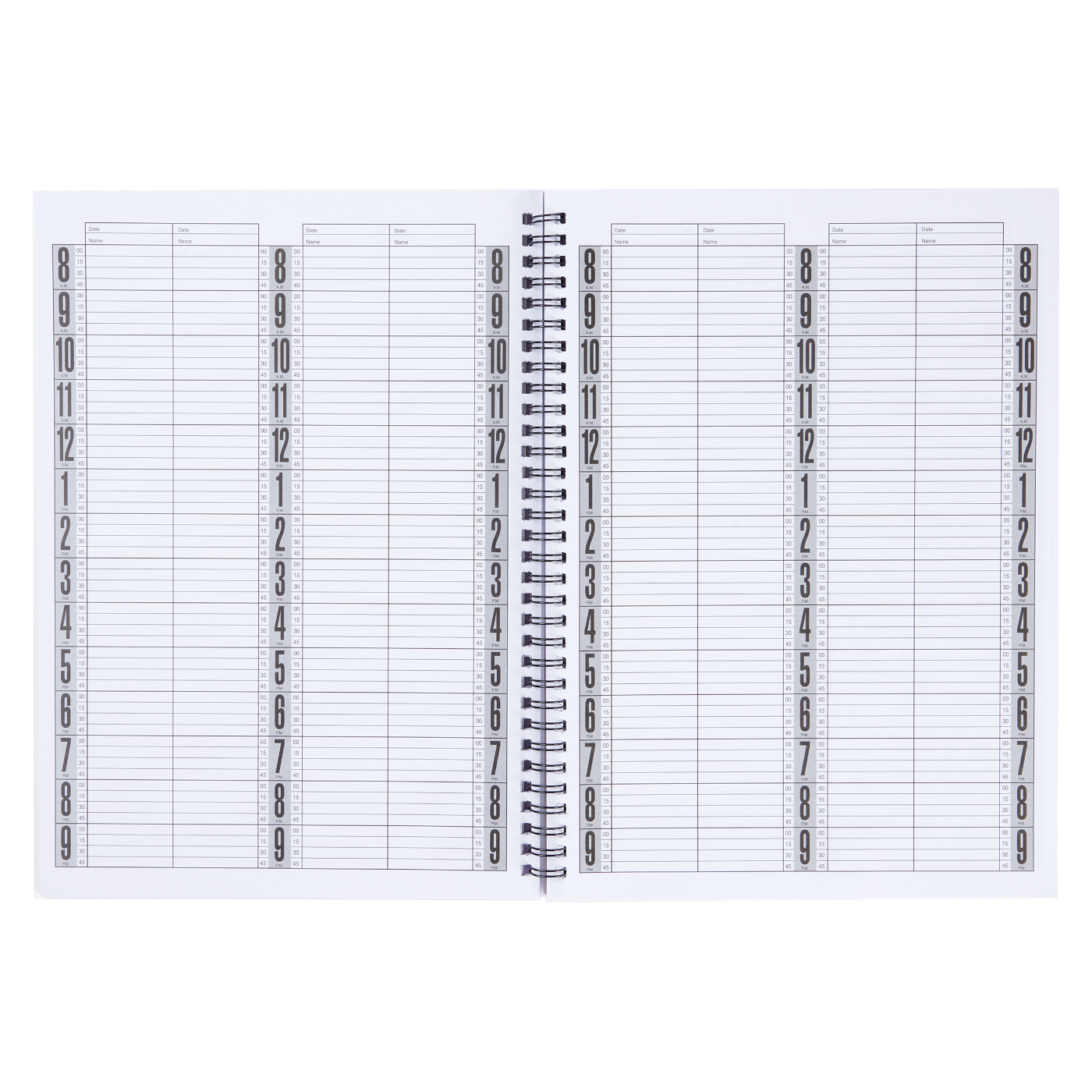 4 Column Appointment Book