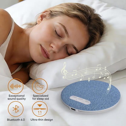 HYUNDAI S1 Ultra-Thin Bluetooth Pillow Speaker with Bluetooth 6.0, Soft Immersive Sound Field, Pillow CD Player for Bedtime Music & Audiobooks, Headphone-Free Sleep Speaker, Compatible with Android & Ios