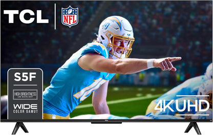TCL 50-Inch Class S5 UHD 4K LED Smart TV with Fire TV (50S551F, 2024 Model), Dolby Vision, HDR PRO+, Dolby Atmos, Alexa Built-In with Voice Remote, Apple Airplay 2 Compatibility, Streaming Television